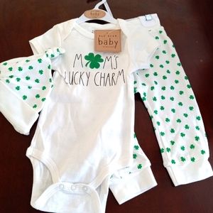 Brand New Rae Dunn Baby Mama's Lucky Charm St Patrick's Day Edition set